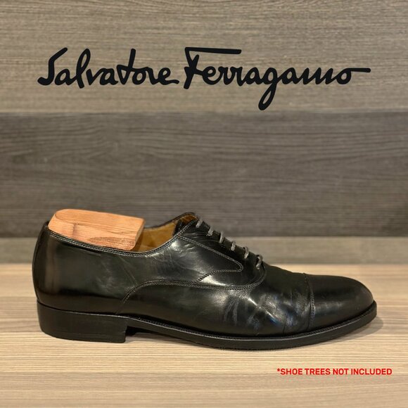 Salvatore Ferragamo - Men's 7.5 Cap Toe Oxford - New Topy Soles & Italian Heels - Picture 3 of 16